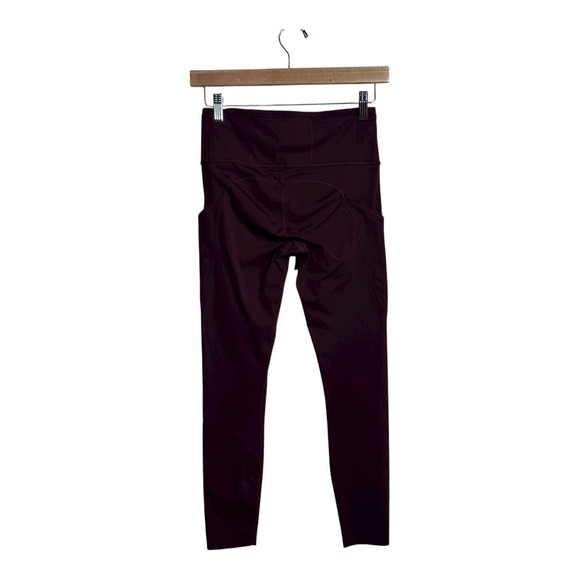 Lululemon fast & free tight 25" Pocket Leggings Burgundy Women's Size 6 - Picture 2 of 7